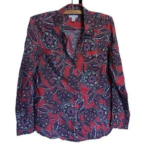 Charter Club Linen Shirt Long Sleeves Women Size 12